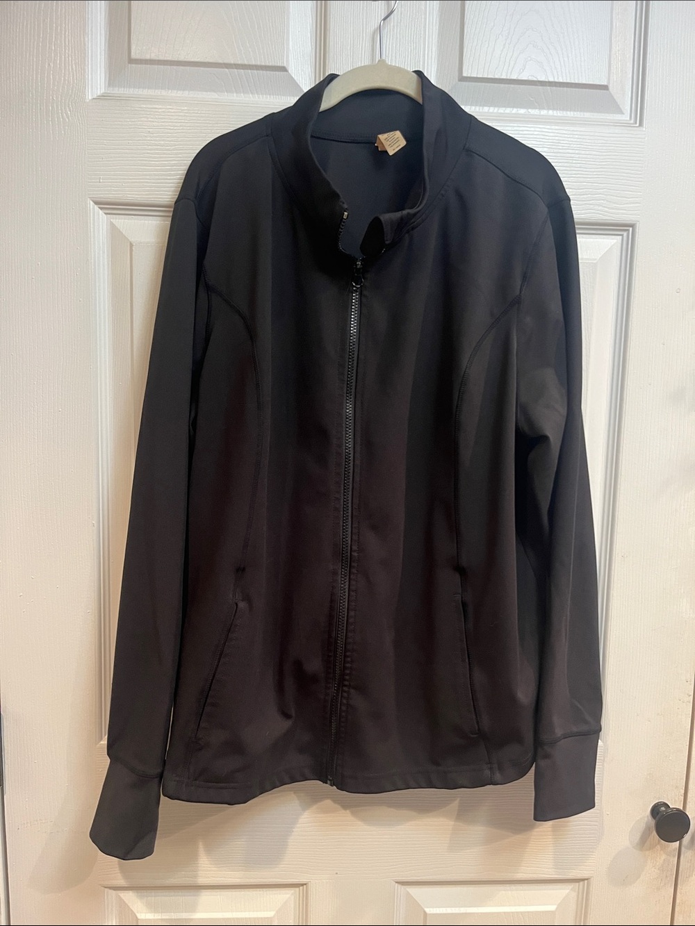 Velocity Black Performance Full-Zip Jacket with Stand Collar